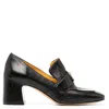 Madison Maison Leather Lock Heel Loafer In Black