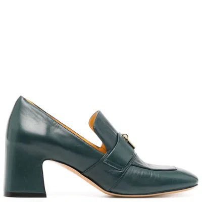 MADISON MAISON LEATHER LOCK HEEL LOAFER