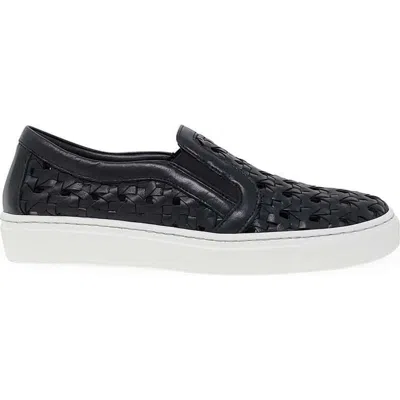 Madison Maison Leather Woven Sneaker In Black