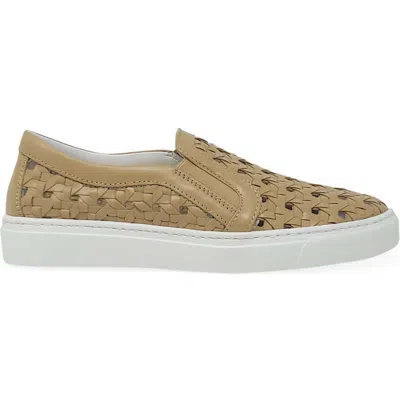 Madison Maison Leather Woven Sneaker In Brown