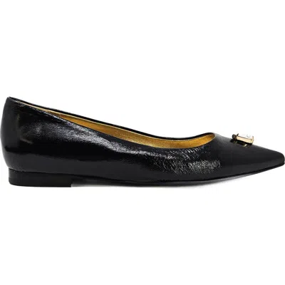 Madison Maison Maira Pointy Ballet With Jewel In Black