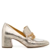 Madison Maison Mid Heel Loafer With Chain In Multi