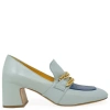 Madison Maison Mid Heel Loafer With Chain In Multi