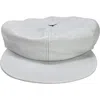 Madison Maison Patent Leather Motorcycle Hat In Gray