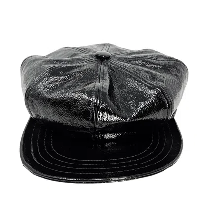 MADISON MAISON PATENT LEATHER MOTORCYCLE HAT