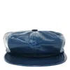 Madison Maison Patent Leather Motorcycle Hat In Blue