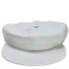 Madison Maison Patent Leather Motorcycle Hat In Gray
