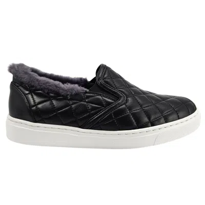 Madison Maison Quilted Leather Shearling Slip On Sneaker In Multi