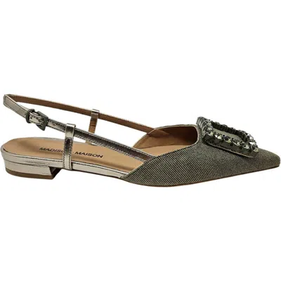 Madison Maison Sling Back Flat In Gray