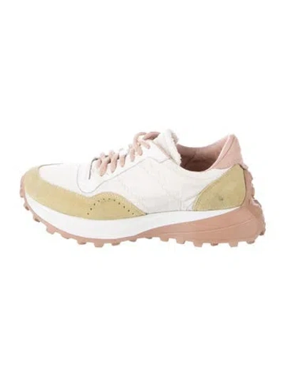 Pre-owned Madison Maison Suede Athletic Sneakers In White