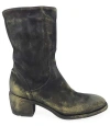 Madison Maison Suede Metallic Mid Calf Boot In Multi
