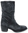 Madison Maison Suede Metallic Mid Calf Boot In Silver