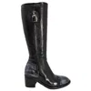 Madison Maison Tall Hand Rubbed Lock Boot In Black