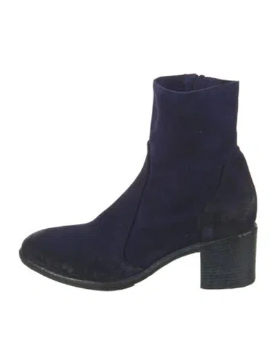 Pre-owned Madison Maison Velvet Boots In Blue