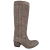 Madison Maison Washed Leather Knee-high Pull-on Boot In Brown