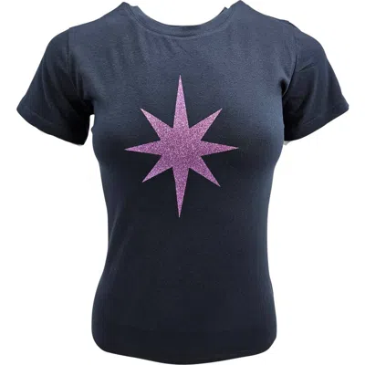 Madison Maison X On/off Essentials Plain Star T-shirt In Blue