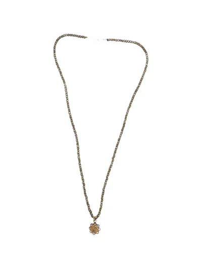 Madison Mandala Faceted Beaded Necklace In Gold