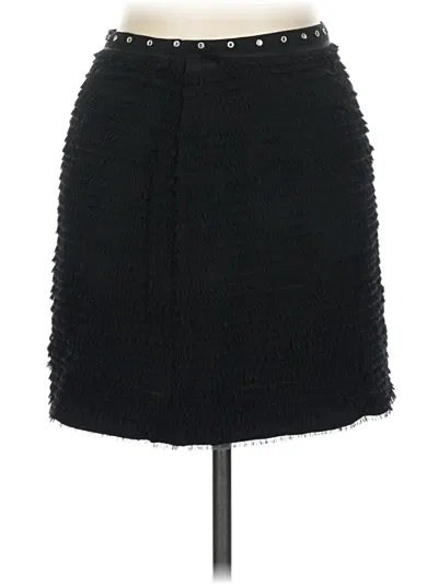 Pre-owned Madison Marcus Silk Skirt In Black