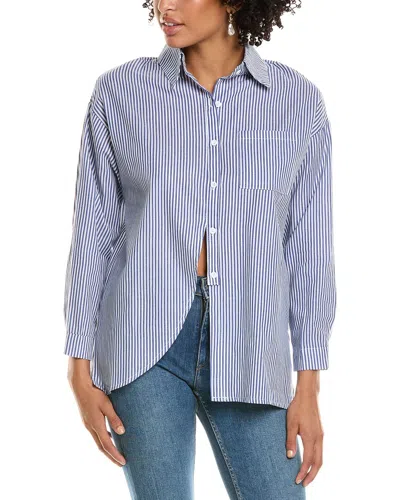 Madison Miles Flyaway Back Shirt In Blue