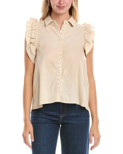 Madison Miles High-low Top In Neutral