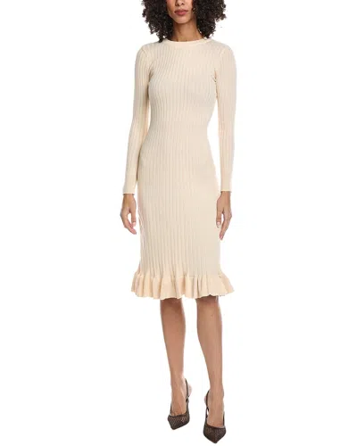 Madison Miles Knit Midi Dress In Neutral