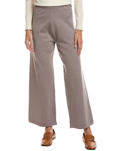 Madison Miles Knit Pant In Brown