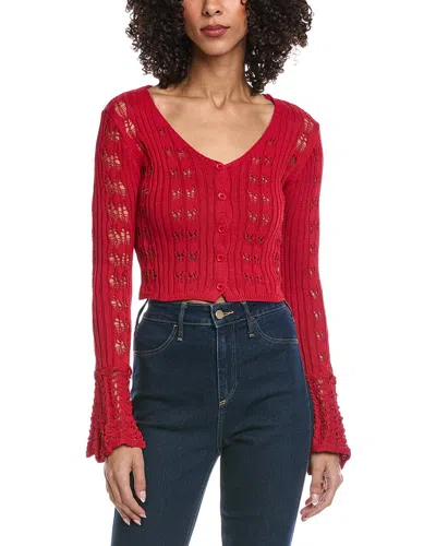 Madison Miles Knit Sweater In Red