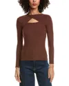 Madison Miles Knit Top In Brown