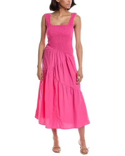 Madison Miles Midi Dress In Pink