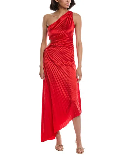 Madison Miles Midi Dress In Red