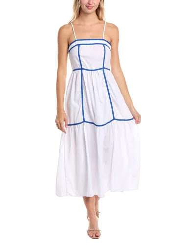 Madison Miles Midi Dress In White