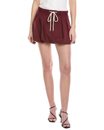 Madison Miles Mini Skirt In Burgundy