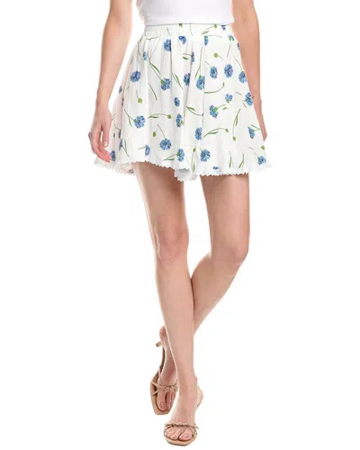 Madison Miles Mini Skirt In White