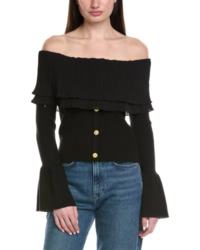 Madison Miles Off-the-shoulder Top In Black