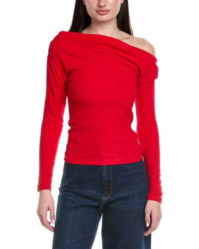 Madison Miles Off-the-shoulder Top In Red