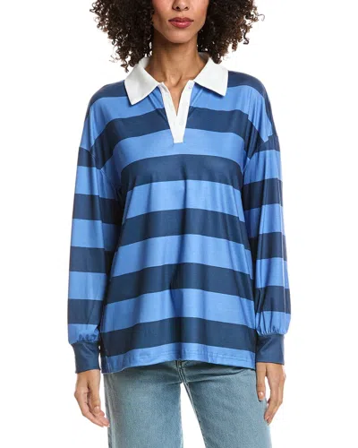 Madison Miles Stripe Polo Shirt In Multi