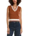 Madison Miles Sweater Vest In Brown