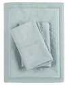 MADISON PARK MADISON PARK 200 THREAD COUNT PEACHED PERCALE RELAXED COTTON SHEET SET