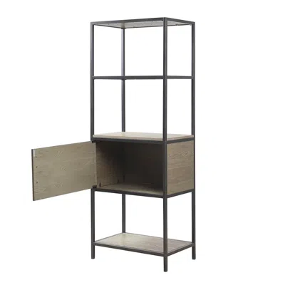 Madison Park 3-shelf Bookcase With Storage Cabinet In Brown