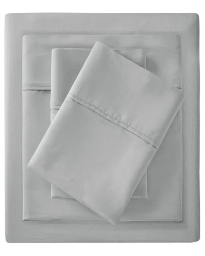 Madison Park 300 Thread Count Organic Cotton Deep Pocket Sheet Set In Gray