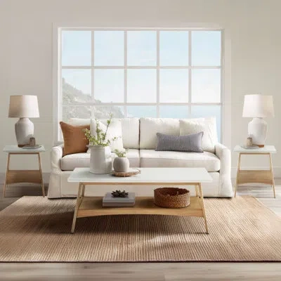 Madison Park 3-piece Mid Century Modern Living Room Table Set In 2-tone Finish In Natural