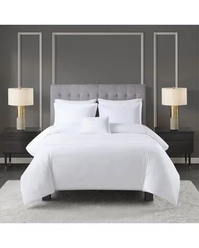 Madison Park 500 Thread Count Luxury Collection Cotton Sateen Embroidered Duvet Cover Set In White