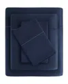 Madison Park 600 Thread Count Pima Cotton Sateen 7-pc. Sheet Set, Split King In Navy