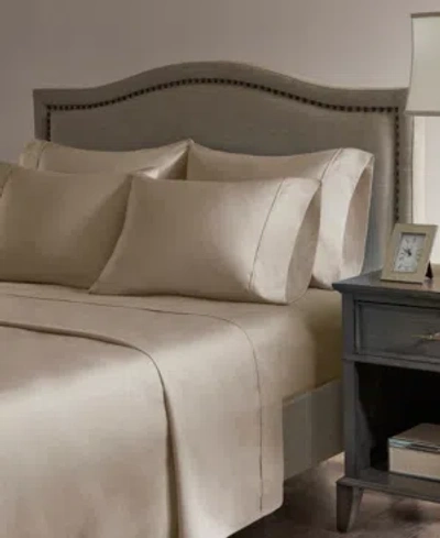 Madison Park 800 Thread Count Cotton Blend Sateen 6-pc. Sheet Set, Queen In Khaki
