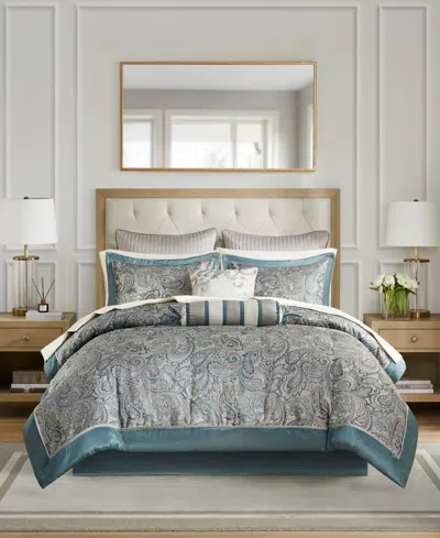 Madison Park Adeline 12-pc. Comforter Set, Queen In Teal