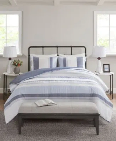 Madison Park Allegany 3 Piece Jacquard Duvet Cover Sets In Blue