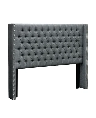 Madison Park Amelia 68.5" Wingback Upholstered Headboard In Blue