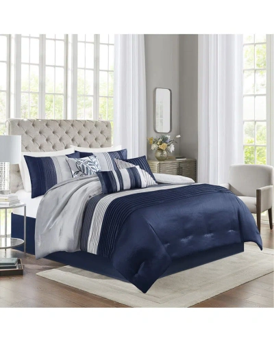 Madison Park Amherst Comforter Set In Blue