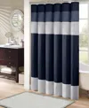 Madison Park Amherst Faux Silk Shower Curtain, 72" X 84" In Blue
