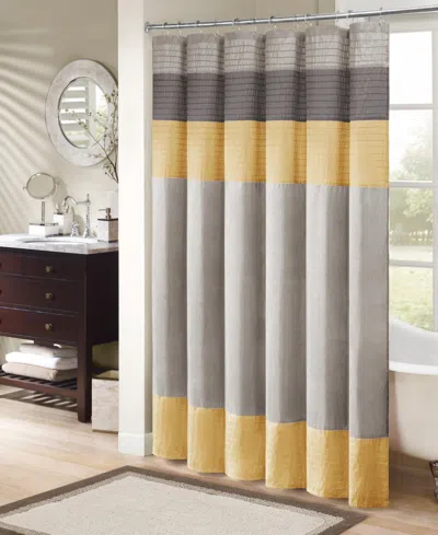 Madison Park Amherst Faux Silk Shower Curtain, 72" X 84" In Multi